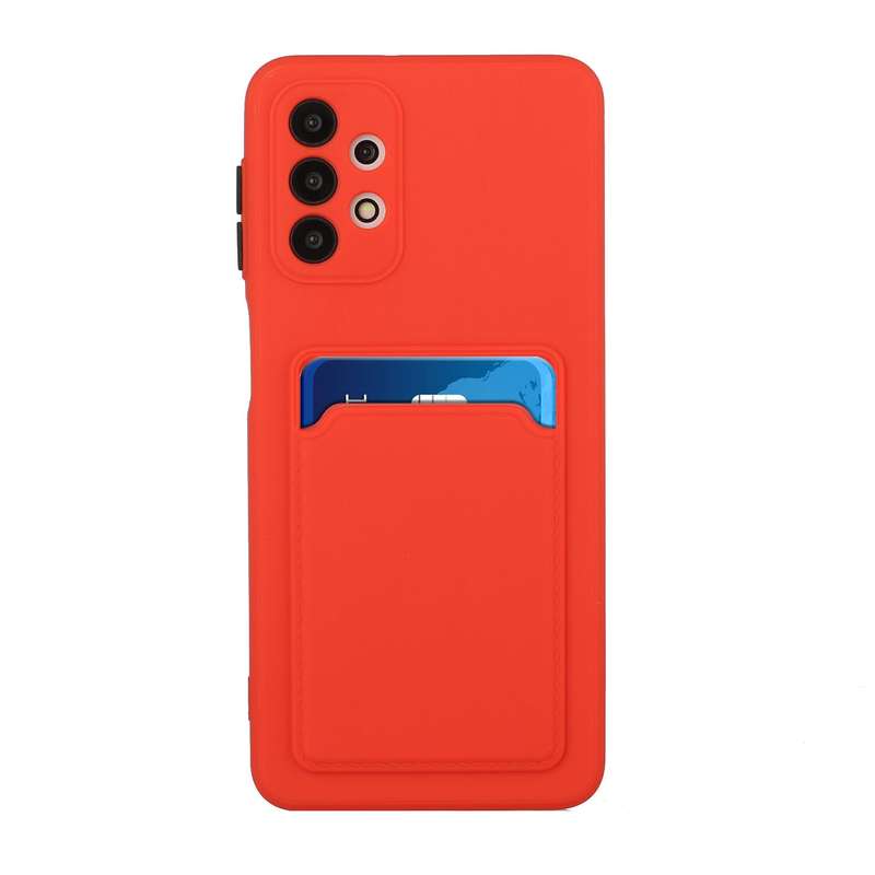 For Samsung Galaxy A32 4G Card Slot Design Shockproof TPU Protective Case(Pink)