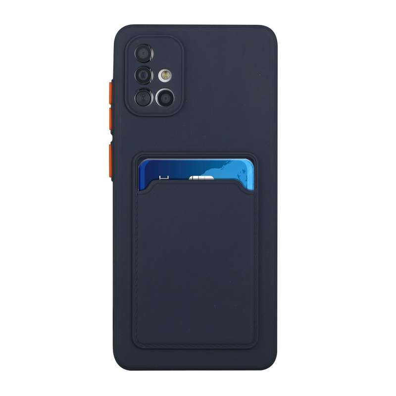 For Samsung Galaxy A71 5G Card Slot Design Shockproof TPU Protective Case(Purple)
