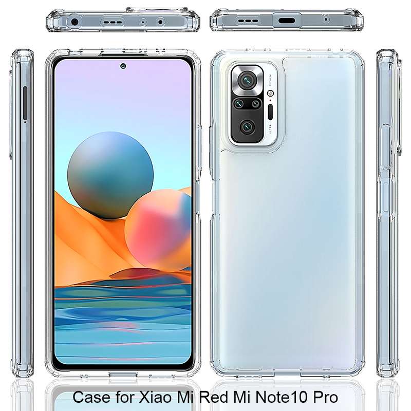 For Xiaomi Redmi Note 10 Pro Shockproof Scratchproof TPU + Acrylic Protective Case(Transparent)