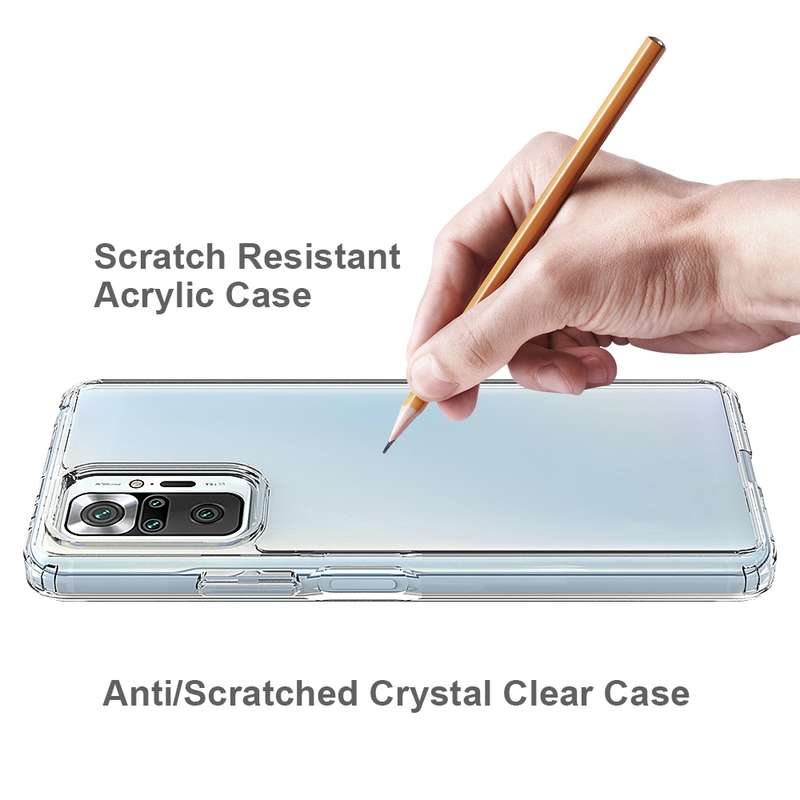 For Xiaomi Redmi Note 10 Pro Shockproof Scratchproof TPU + Acrylic Protective Case(Transparent)
