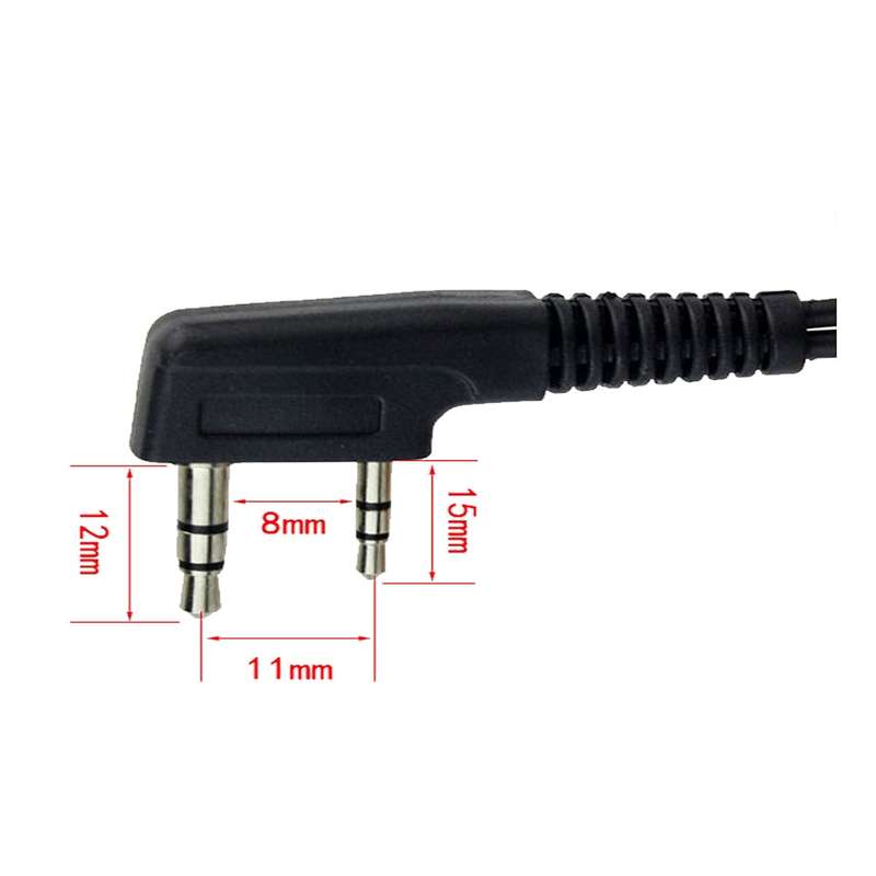 RETEVIS TK 2 Pin Long Clip Air Guide Covert Acoustic Tube Earpiece Speaker Microphone for H-777 / R