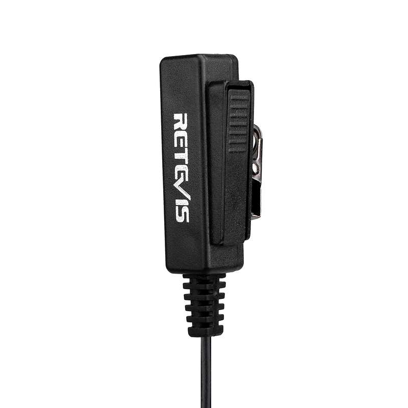 RETEVIS TK 2 Pin Long Clip Air Guide Covert Acoustic Tube Earpiece Speaker Microphone for H-777 / R