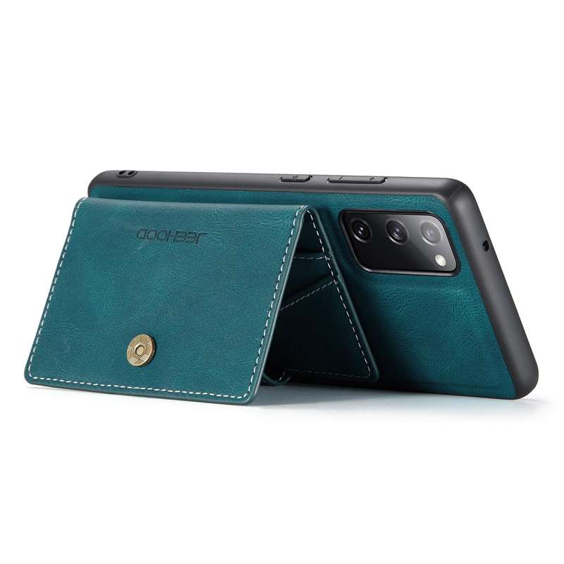 For Samsung Galaxy S20 FE JEEHOOD Retro Magnetic Detachable Protective Case with Wallet & Card Slot