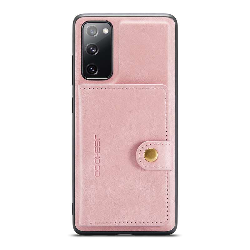 For Samsung Galaxy S20 FE JEEHOOD Retro Magnetic Detachable Protective Case with Wallet & Card Slot