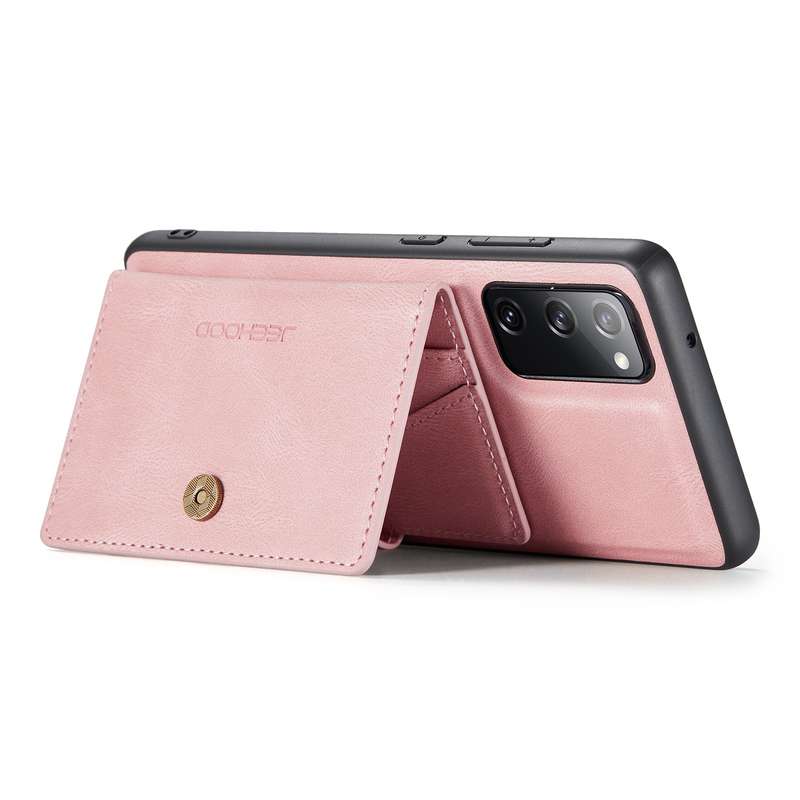 For Samsung Galaxy S20 FE JEEHOOD Retro Magnetic Detachable Protective Case with Wallet & Card Slot
