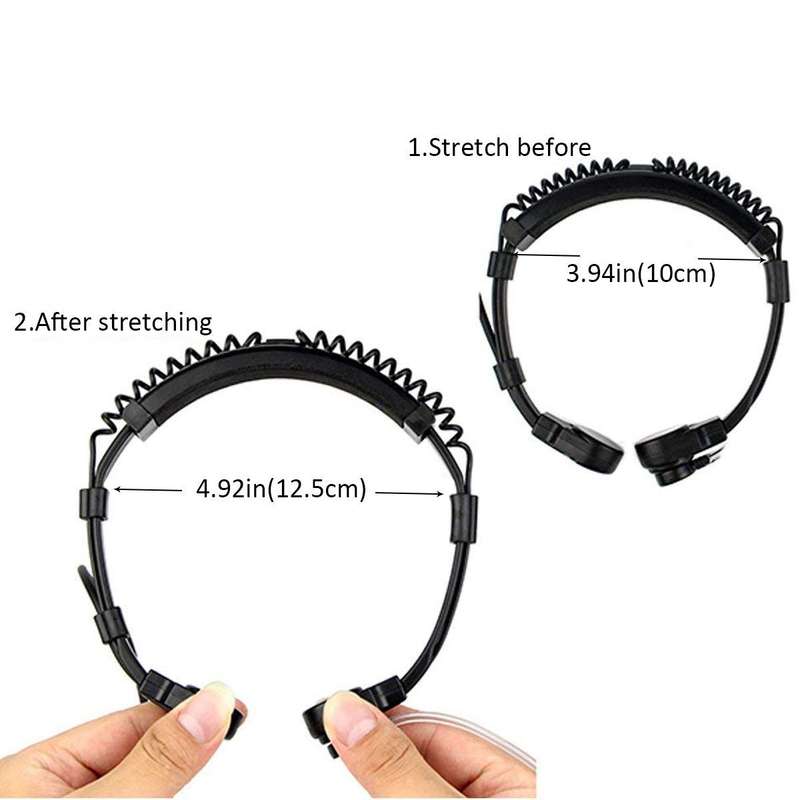 RETEVIS K-001 2 Pin Retractable Throat Covert Acoustic Tube Earphone Microphone for H-777/RT-5R