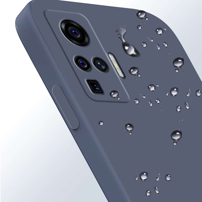 For vivo X50 Pro Solid Color Imitation Liquid Silicone Straight Edge Dropproof Full Coverage Protect