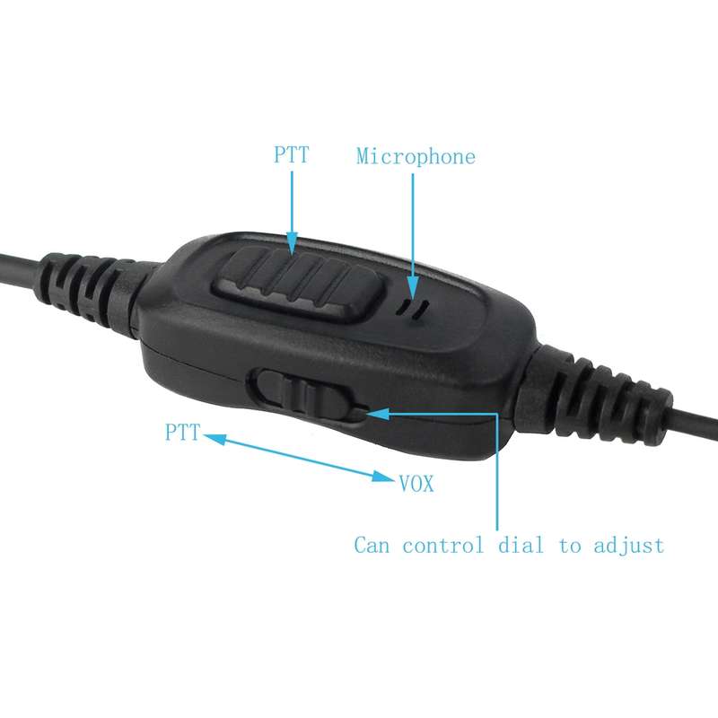 RETEVIS R-112 PTT / VOX Covert Acoustic Tube Earphone Microphone for H-777/RT-5R/RT1/RT2/RT5