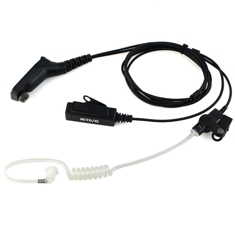 RETEVIS R-1M21 Two-wire Large PTT Acoustic Tube Earphone Microphone for Motorola XPR6000/XPR6550/DP