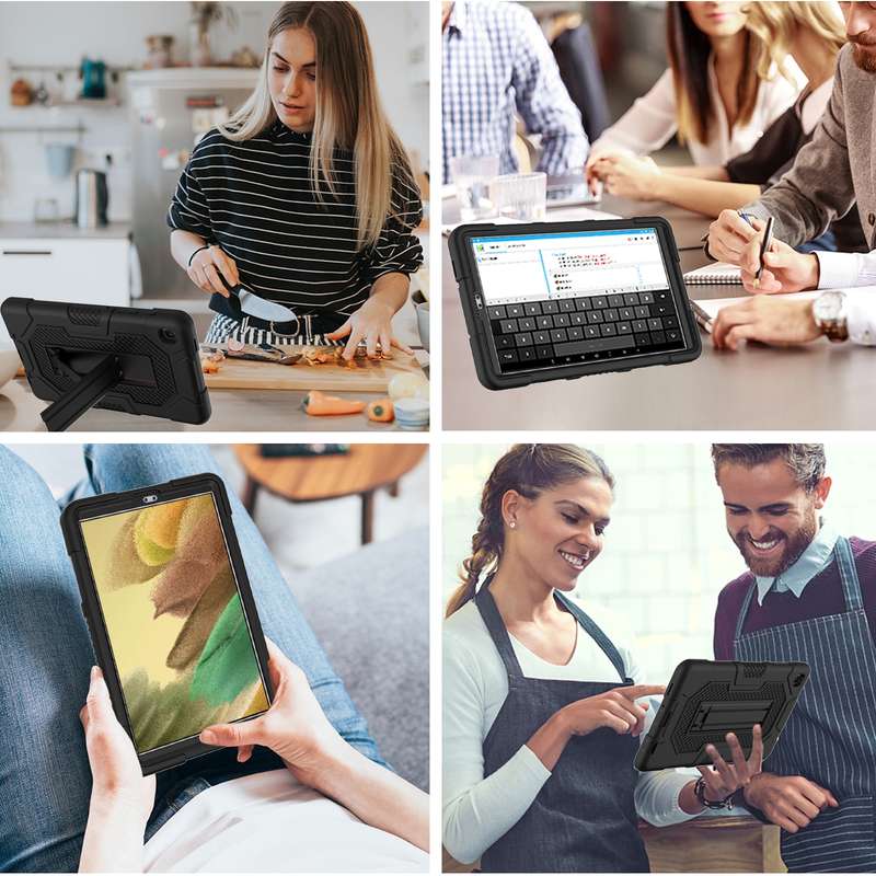 For Samsung Galaxy Tab A7 Lite T220 / T225 Contrast Color Robot Shockproof Silicone + PC Protective