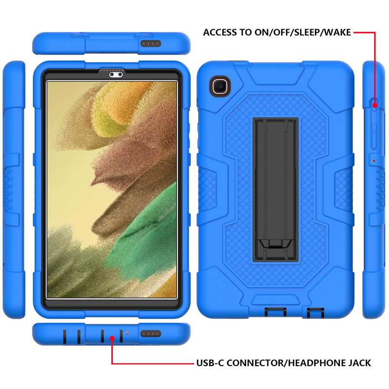 For Samsung Galaxy Tab A7 Lite T220 / T225 Contrast Color Robot Shockproof Silicone + PC Protective