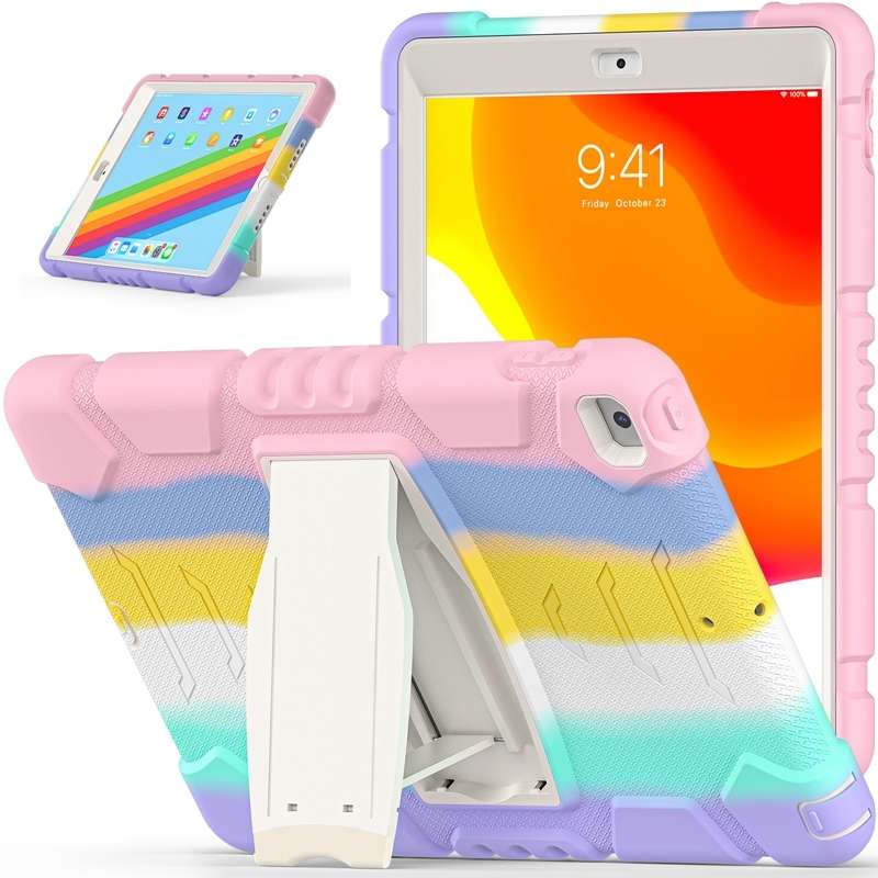 For iPad 10.2 2021 / 2020 / 2019 3-Layer Protection Screen Frame + PC + Silicone Shockproof Combinat