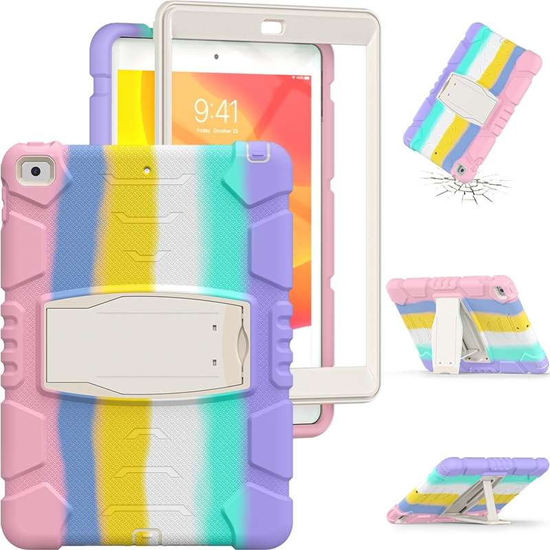 For iPad 10.2 2021 / 2020 / 2019 3-Layer Protection Screen Frame + PC + Silicone Shockproof Combinat