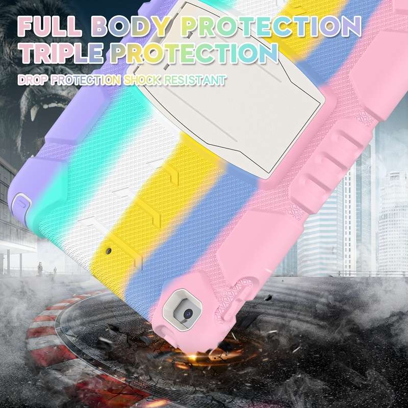For iPad 10.2 2021 / 2020 / 2019 3-Layer Protection Screen Frame + PC + Silicone Shockproof Combinat