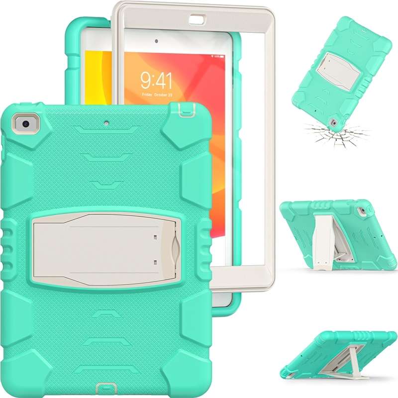 For iPad 10.2 2021 / 2020 / 2019 3-Layer Protection Screen Frame + PC + Silicone Shockproof Combinat