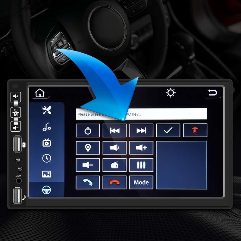 A2891 7 inch Car HD MP5 Carplay Bluetooth Music Player Reversing Image All-in-one Machine Support FM