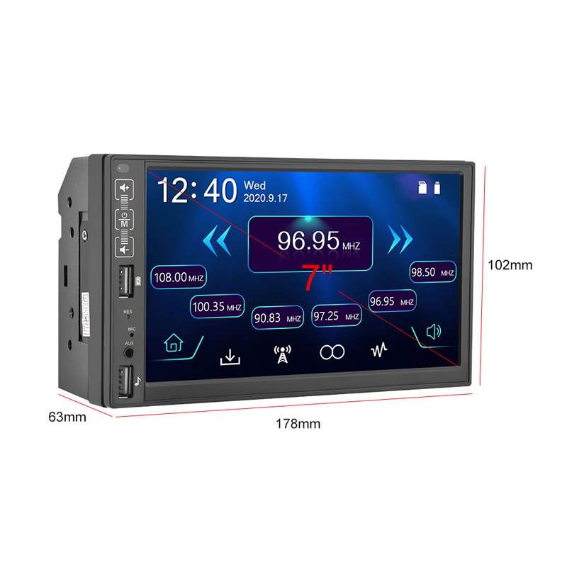A2891 7 inch Car HD MP5 Carplay Bluetooth Music Player Reversing Image All-in-one Machine Support FM