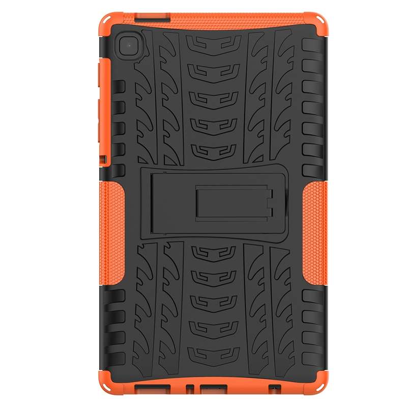 For Samsung Galaxy Tab A7 Lite Tire Texture Shockproof TPU+PC Protective Case with Holder(Green)