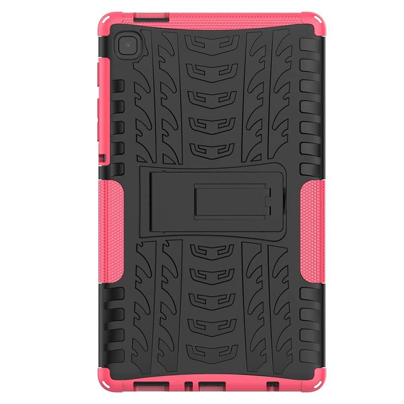For Samsung Galaxy Tab A7 Lite Tire Texture Shockproof TPU+PC Protective Case with Holder(Green)