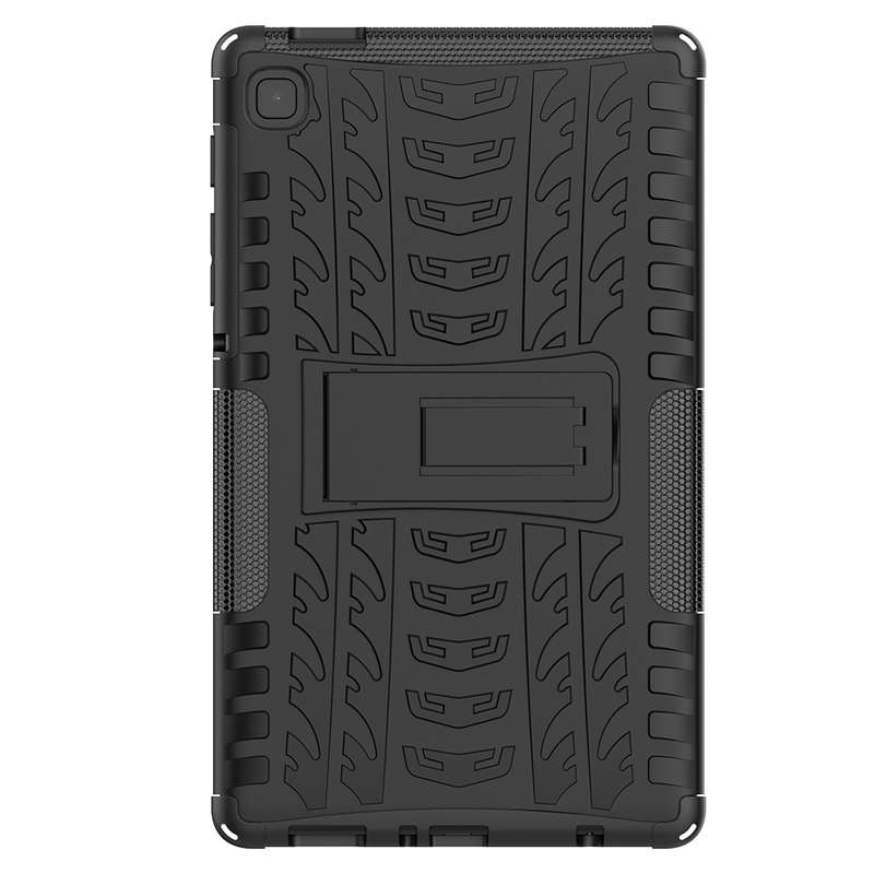For Samsung Galaxy Tab A7 Lite Tire Texture Shockproof TPU+PC Protective Case with Holder(Green)