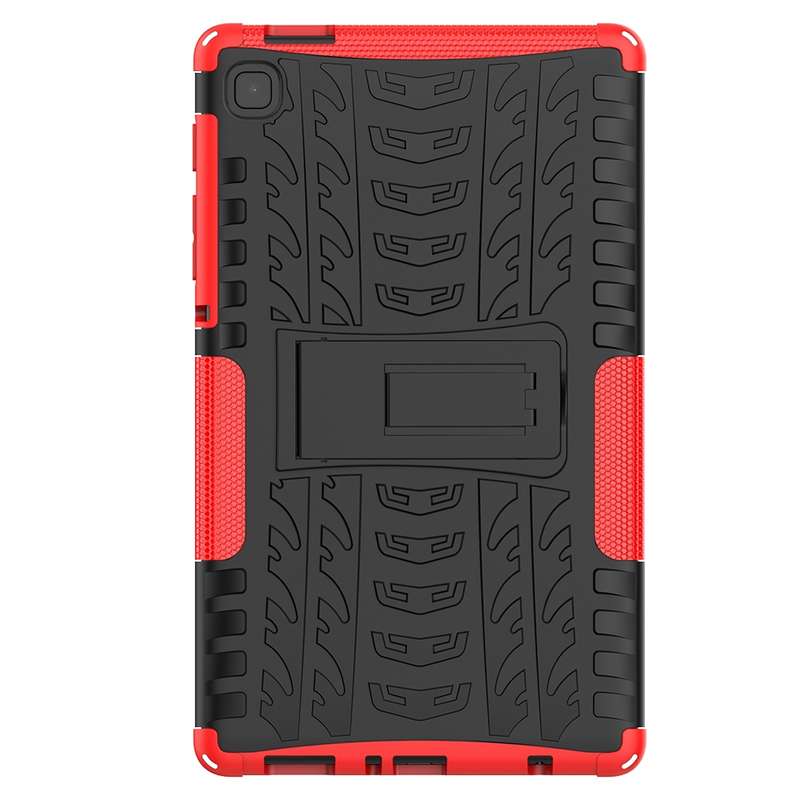 For Samsung Galaxy Tab A7 Lite Tire Texture Shockproof TPU+PC Protective Case with Holder(Green)