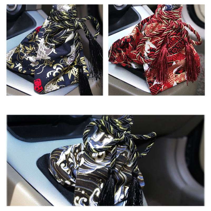 Car Personality Gear Cover Automatic Manual Gear Lever Dustproof Cover(Koi Red)