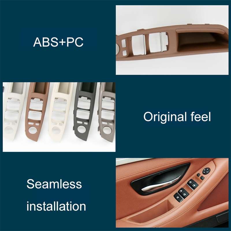 Car Left Front Inner Door Armrest for BMW 5 Series F10 / F18, Left Driving(Black)