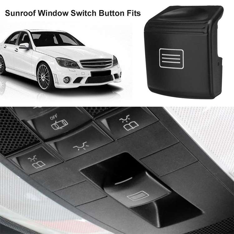 Car Sunroof Switch Button Dome Light Button for Mercedes-Benz W204 / X204 2008-2015(Mercerized Beige