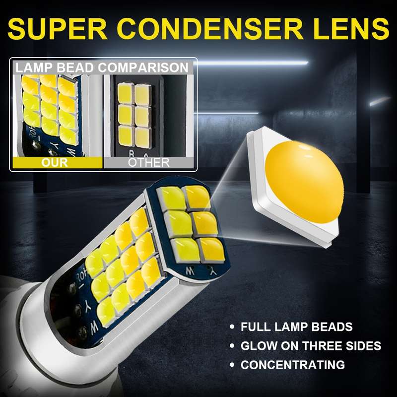 2 PCS V6 H4 DC9-36V 30W 3000LM IP65 Car LED Double Color Fog Light with 30LEDs SMD-2525 Lamp