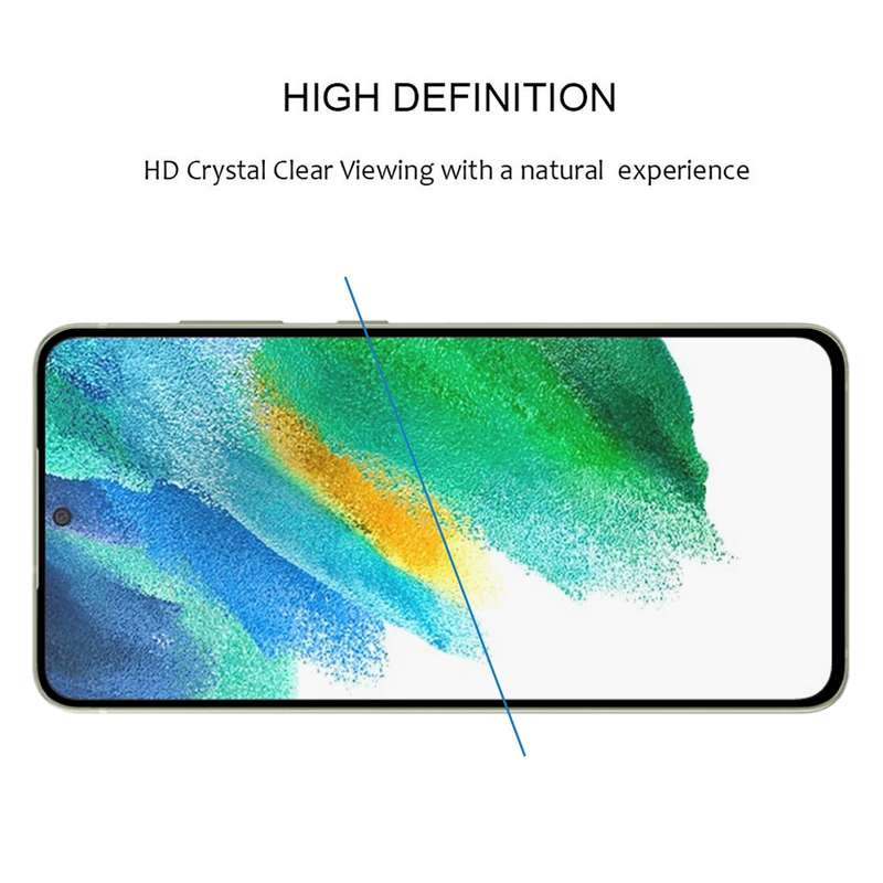 For Samsung Galaxy S21 FE 5G 9D Full Glue Full Screen Tempered Glass Film