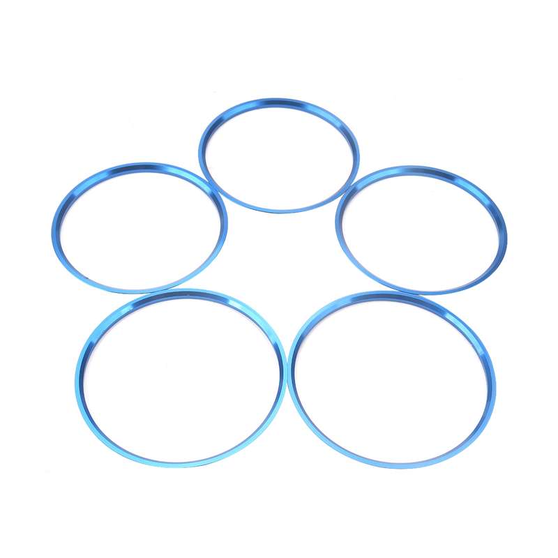 A5819-03 5 PCS Car Blue Air Conditioner Air Outlet Decorative Ring for Mercedes-Benz