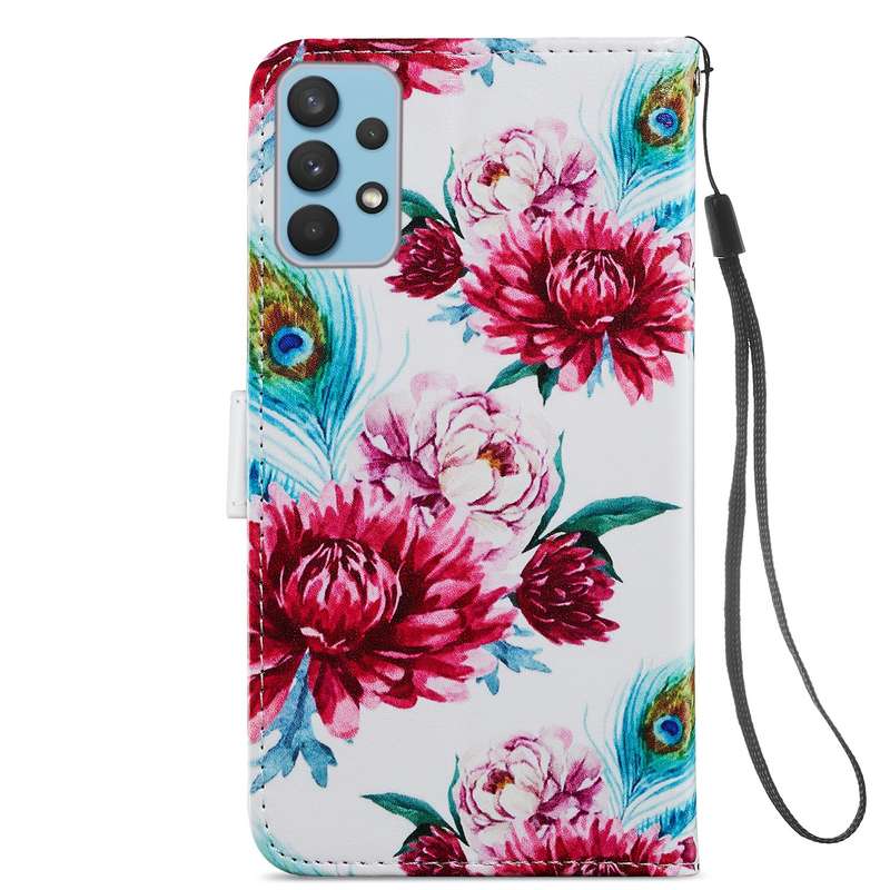 For Samsung Galaxy A32 4G Painted Pattern Horizontal Flip Leather Case with Holder & Card Slots & Ph