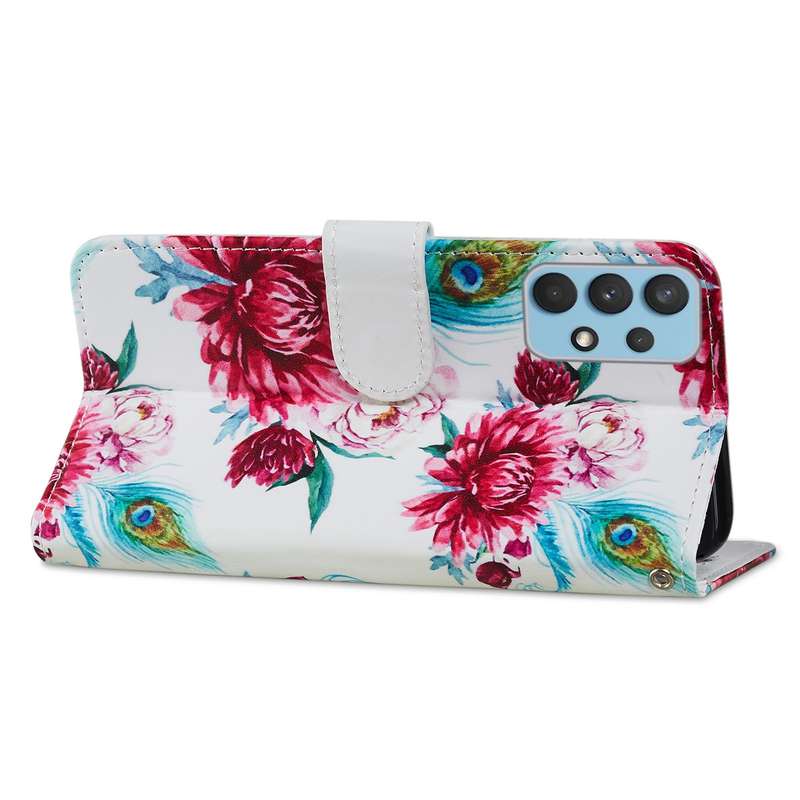 For Samsung Galaxy A32 4G Painted Pattern Horizontal Flip Leather Case with Holder & Card Slots & Ph