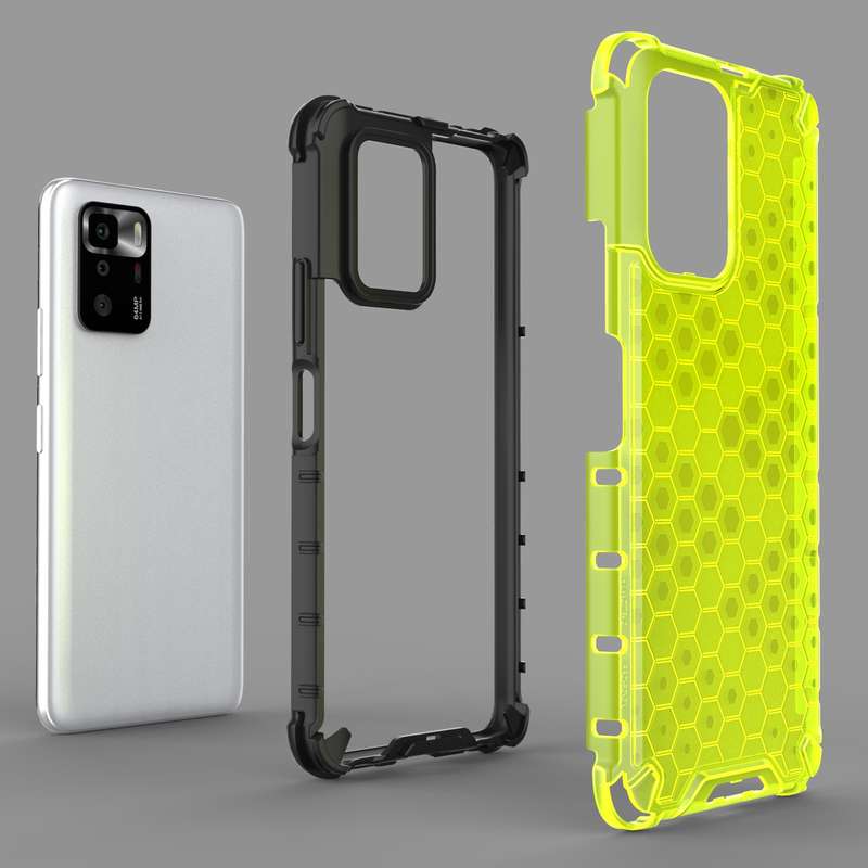 For Xiaomi Redmi Note 10 Pro 5G Shockproof Honeycomb PC + TPU Protective Case(Black)