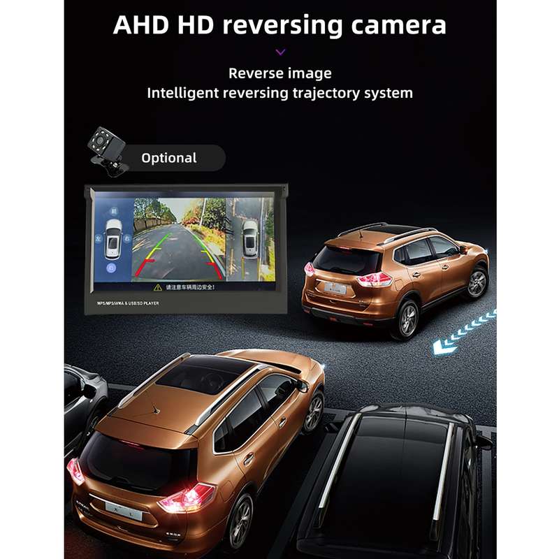 9601C HD 7 inch Manually Retractable Screen Car MP5 Player GPS Navigation Bluetooth Radio, Support M