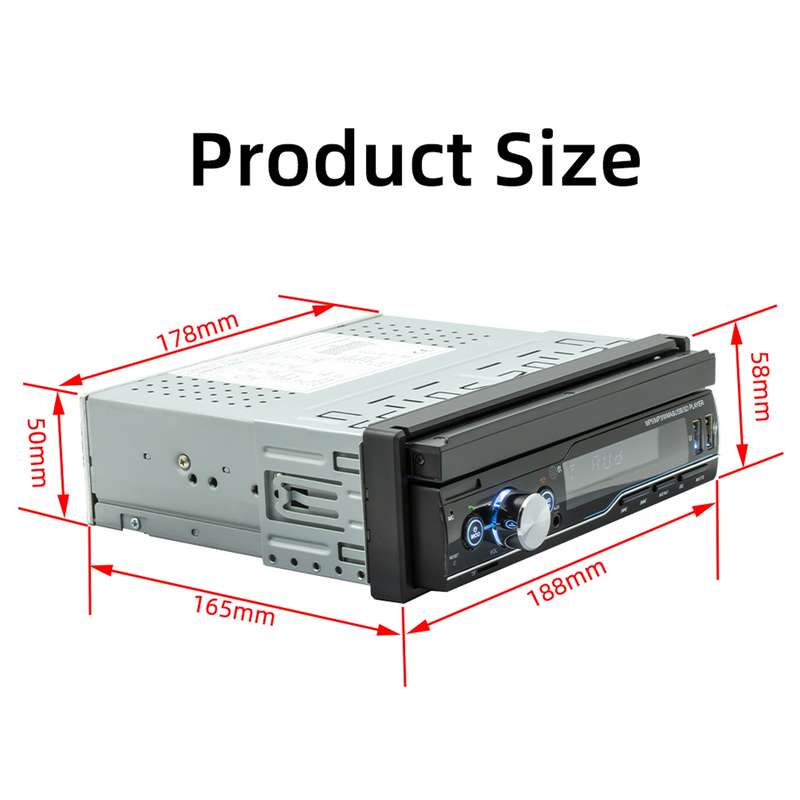 T100C 7 inch Manually Retractable Screen Car MP5 Player Radio, Support Mirror Link & FM & TF Card &