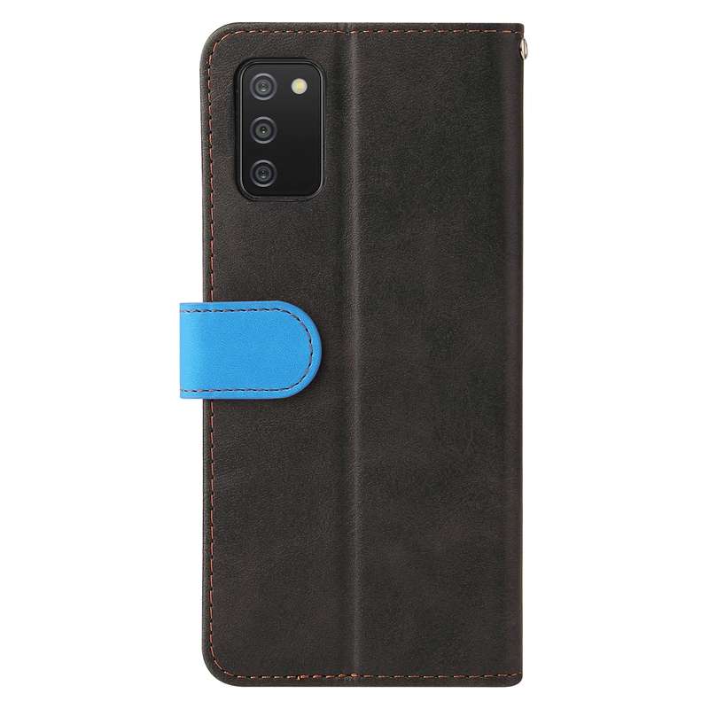 For Samsung Galaxy A02s US Version Business Stitching-Color Horizontal Flip PU Leather Case with Hol