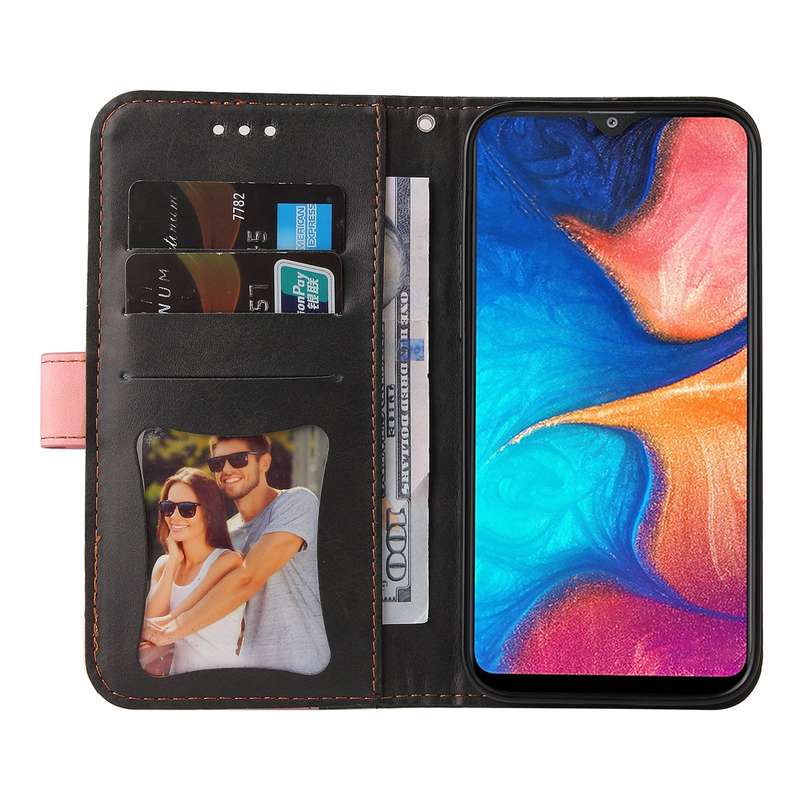 For Samsung Galaxy A20 / A30 Business Stitching-Color Horizontal Flip PU Leather Case with Holder &
