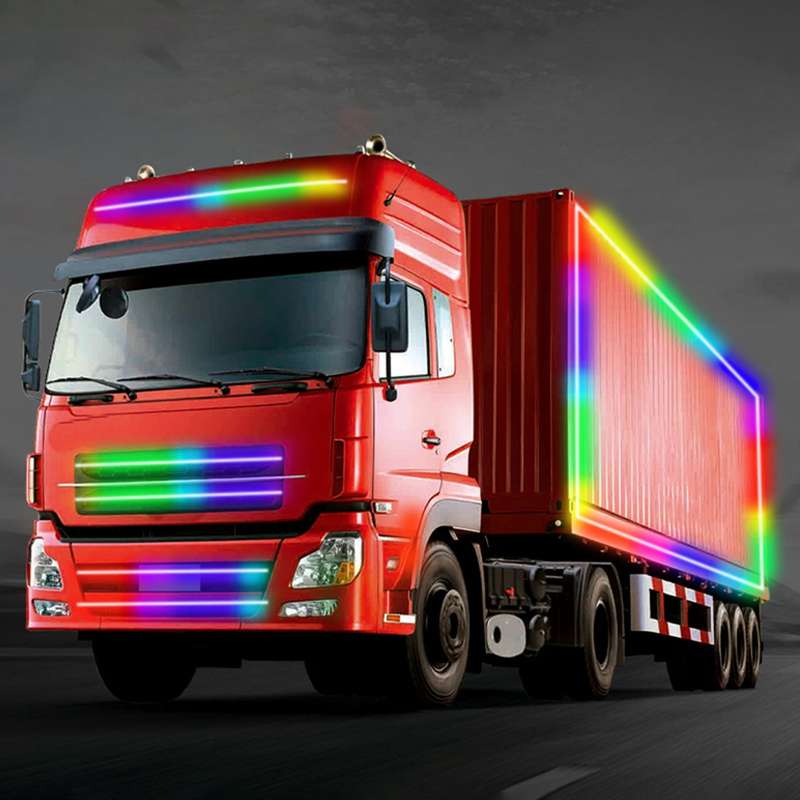 DC24V / 7W Colorful Truck Warning Light Slide Light with SMD-5050 Lamp Beads, Length:1.5m