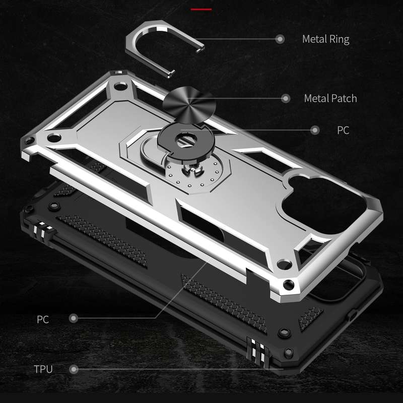 For OPPO A93 Shockproof Scratchproof TPU + Acrylic Protective Case(Black)
