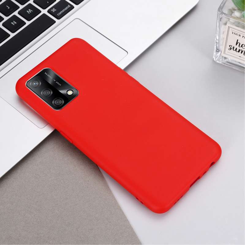 For OPPO A74 4G / F19 Pure Color Liquid Silicone Shockproof Full Coverage Case(Green)