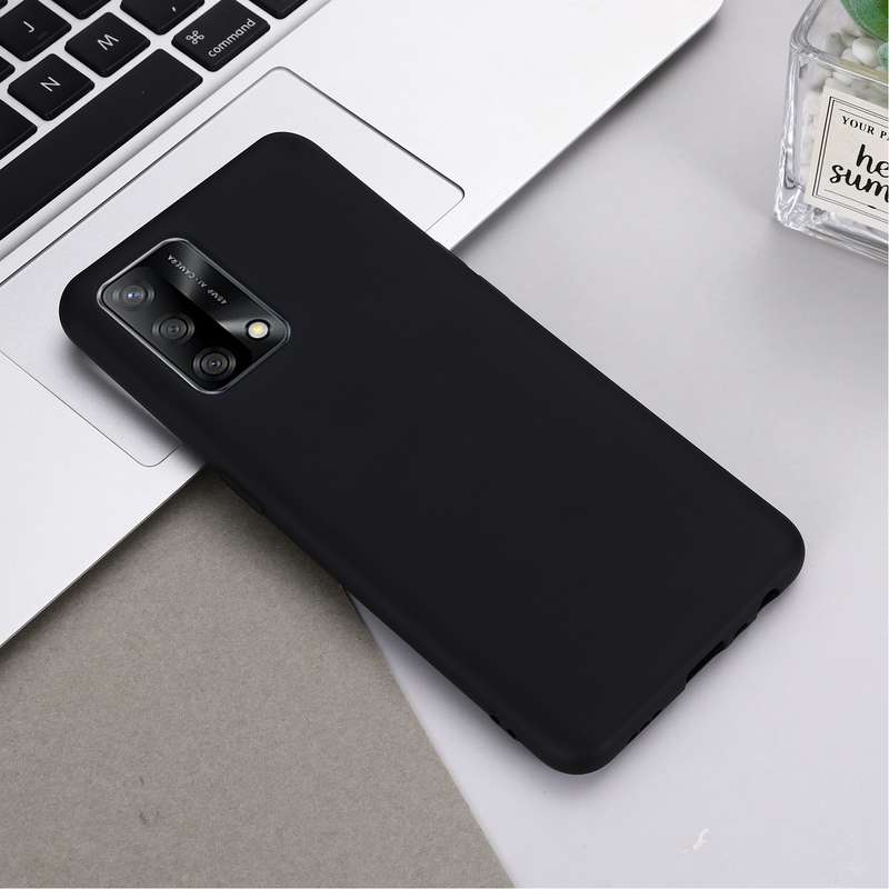 For OPPO A74 4G / F19 Pure Color Liquid Silicone Shockproof Full Coverage Case(Green)