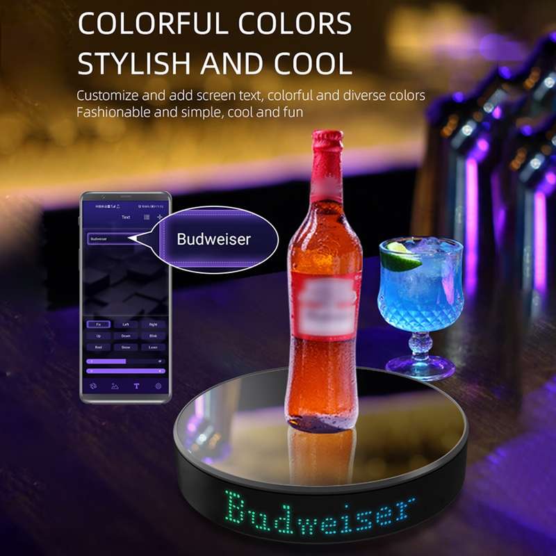 Intelligent APP Screen Display Electric Rotating Turntable Mirror Display Stand Live Broadcast
