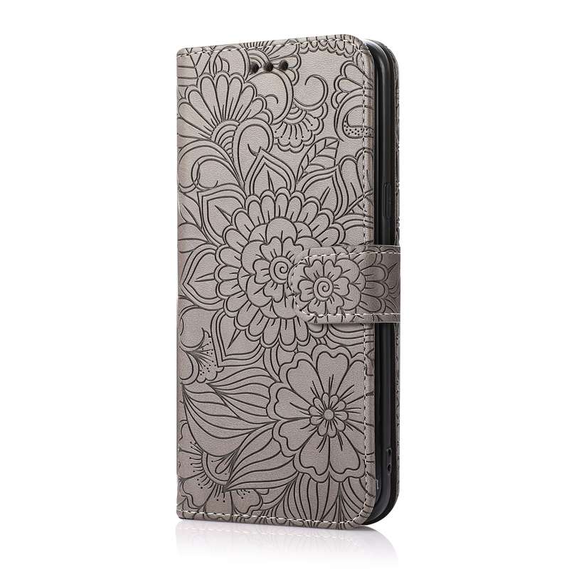 For Samsung Galaxy S8+ Skin Feel Embossed Sunflower Horizontal Flip Leather Case with Holder & Card