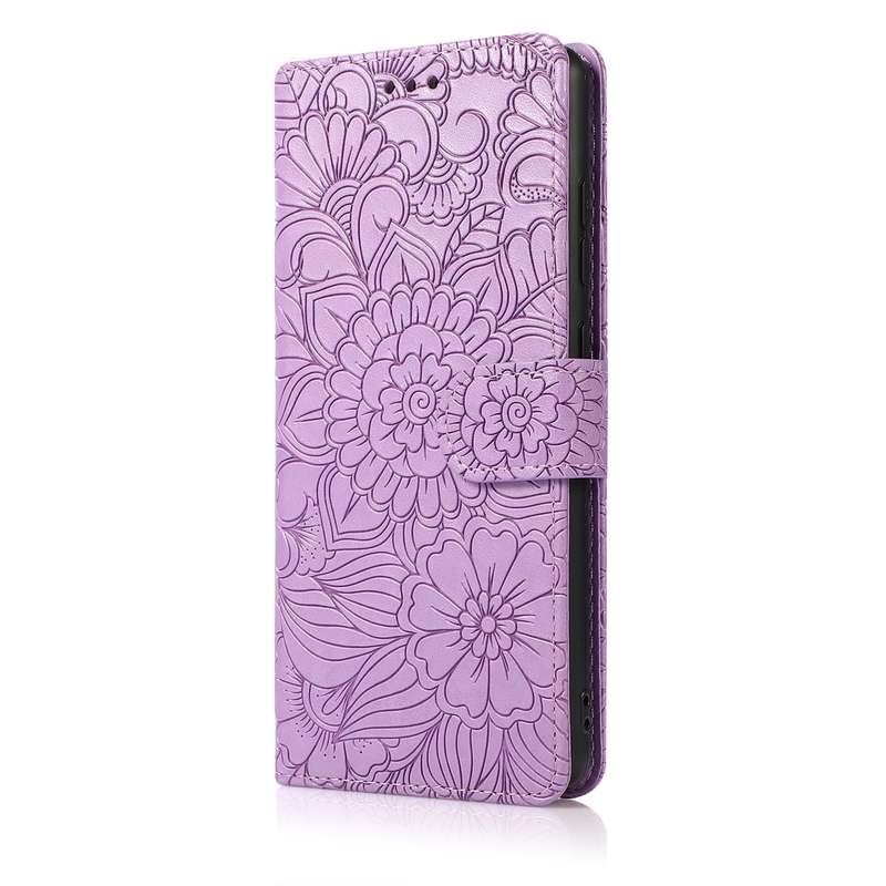 For Samsung Galaxy S20+ Skin Feel Embossed Sunflower Horizontal Flip Leather Case with Holder & Card
