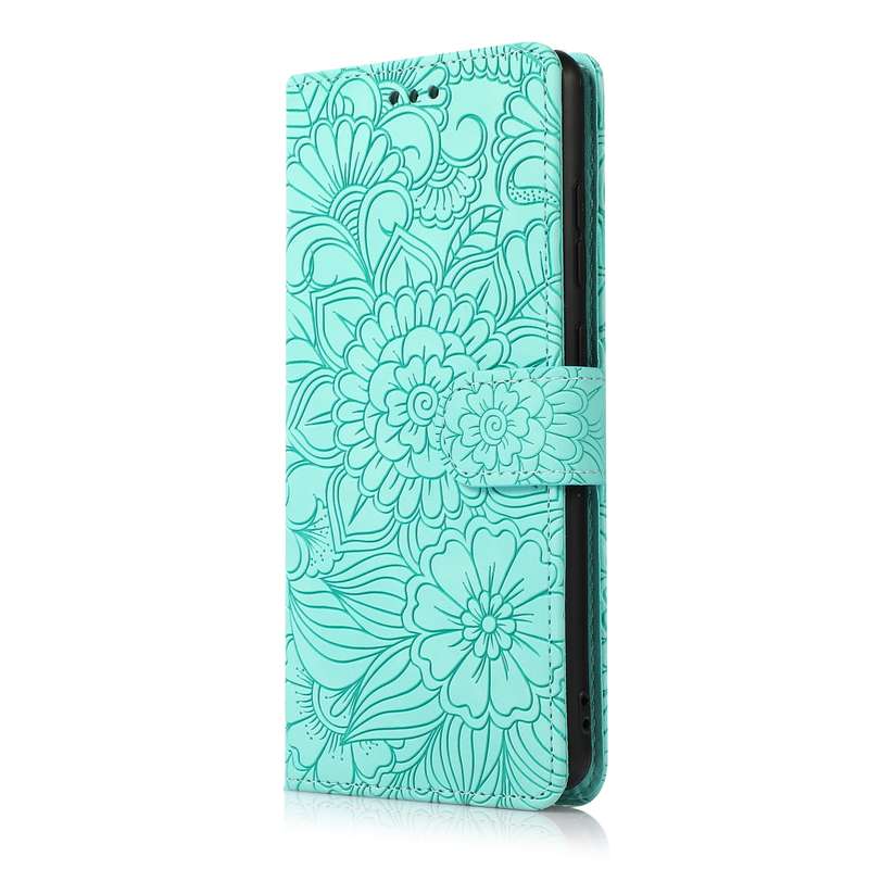 For Samsung Galaxy S20+ Skin Feel Embossed Sunflower Horizontal Flip Leather Case with Holder & Card