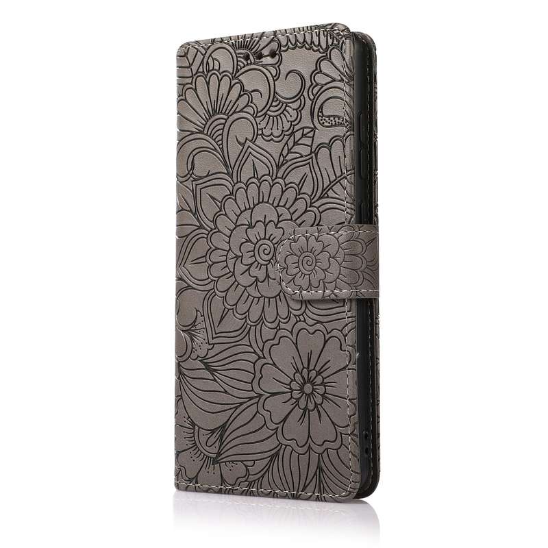 For Samsung Galaxy S20+ Skin Feel Embossed Sunflower Horizontal Flip Leather Case with Holder & Card