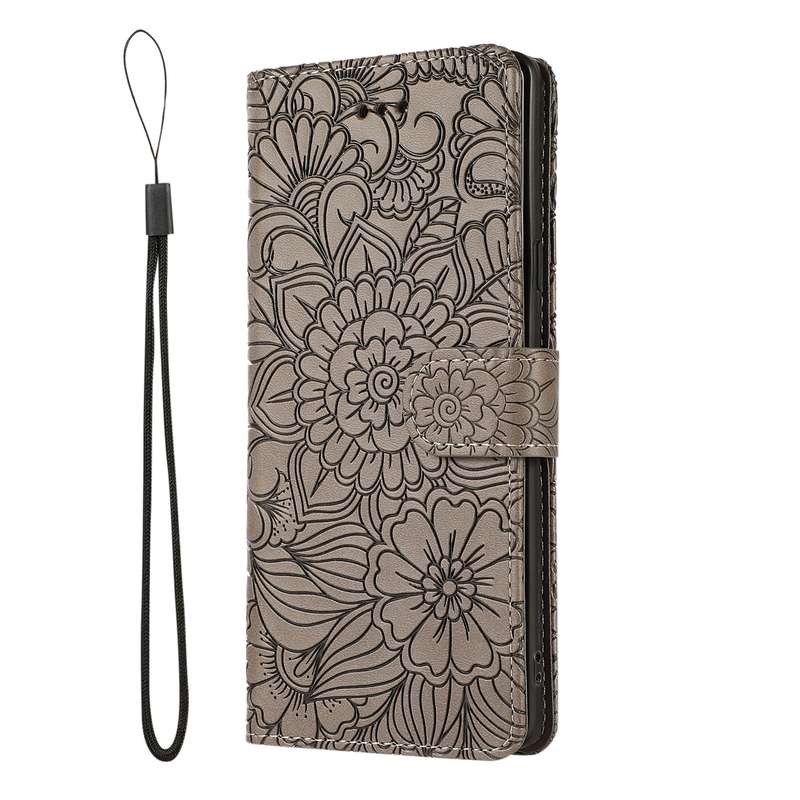 For Samsung Galaxy Note9 Skin Feel Embossed Sunflower Horizontal Flip Leather Case with Holder & Car