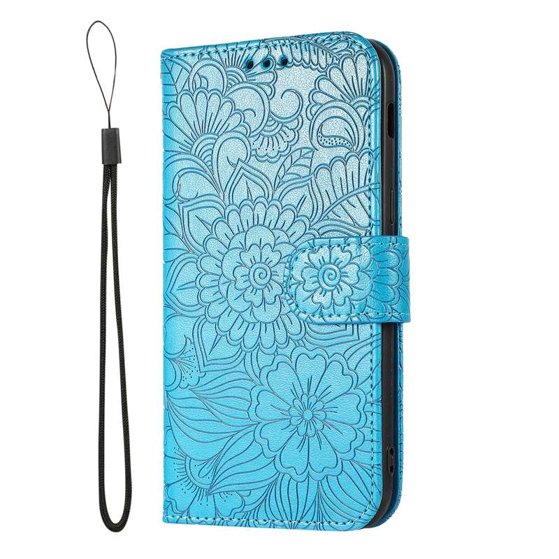 For Samsung Galaxy A5 (2017) Skin Feel Embossed Sunflower Horizontal Flip Leather Case with Holder &