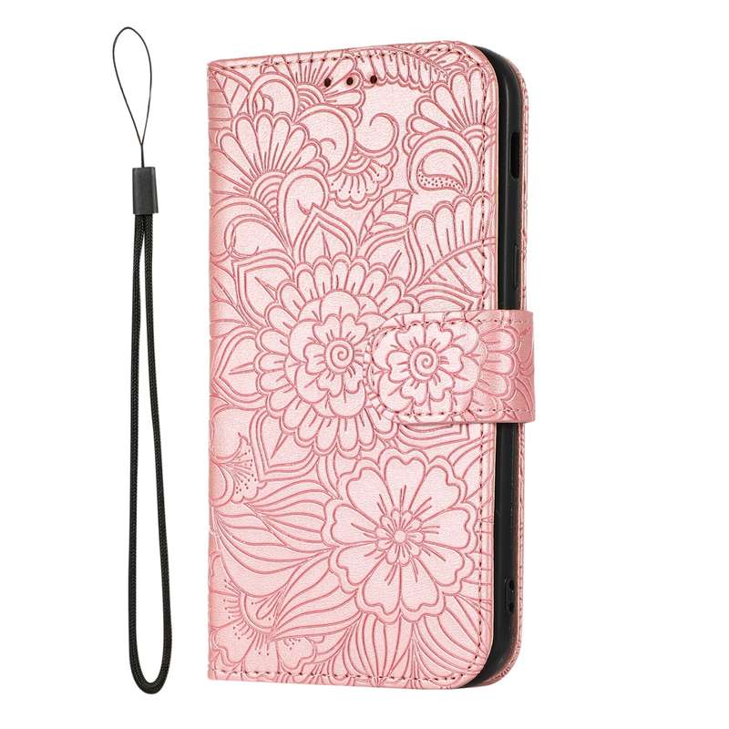 For Samsung Galaxy A5 (2017) Skin Feel Embossed Sunflower Horizontal Flip Leather Case with Holder &